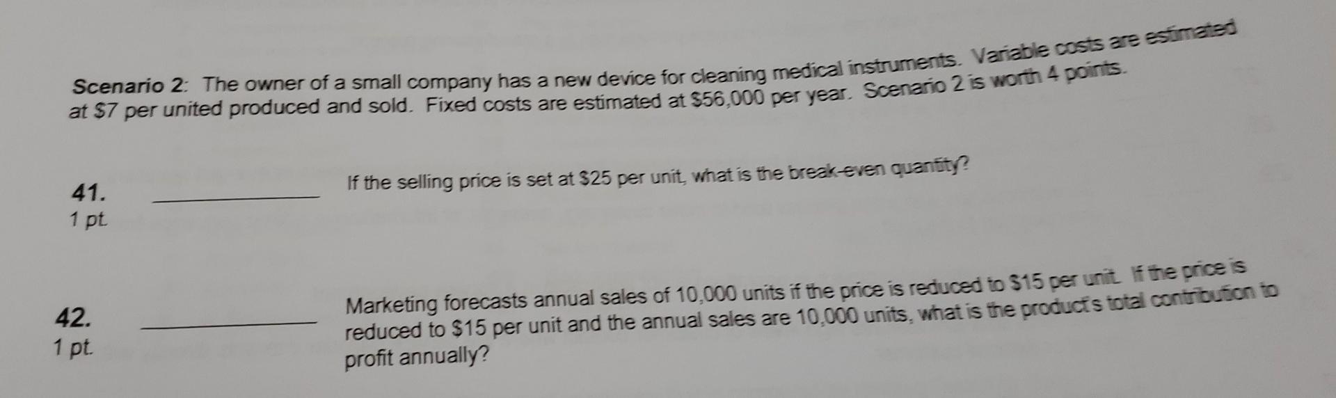 help me Scenario 2: The owner of a small company