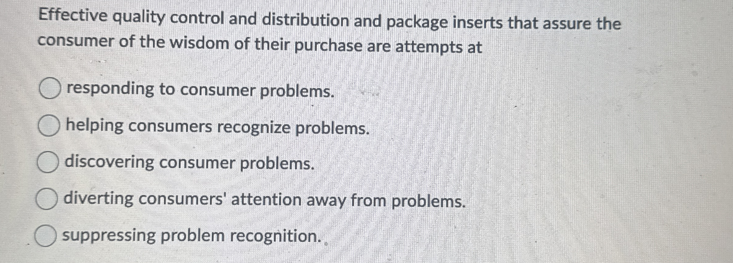 Effective quality control and distribution and