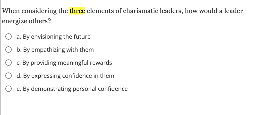 When considering the three elements of