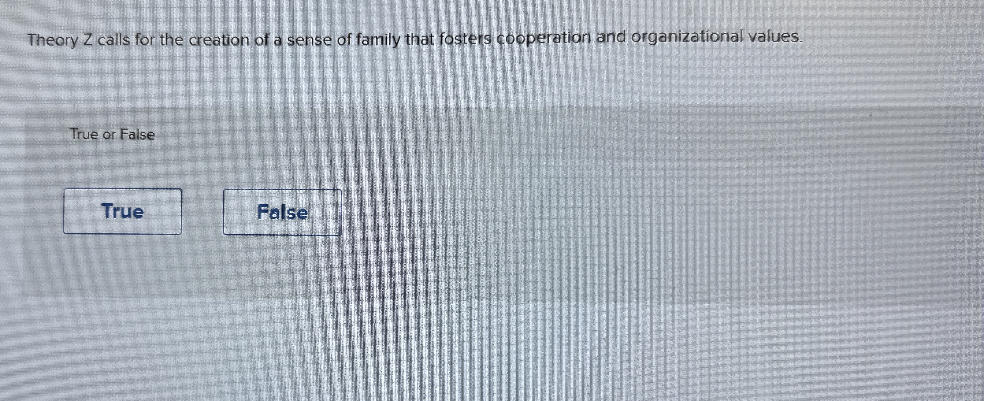 Theory Z calls for the creation of a sense of