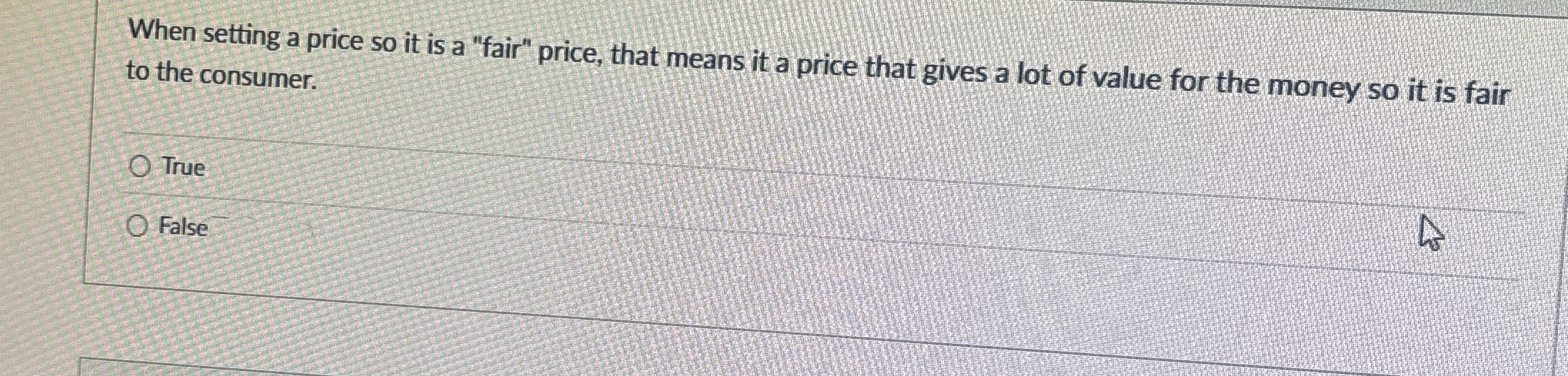 When setting a price so it is a "fair" price,
