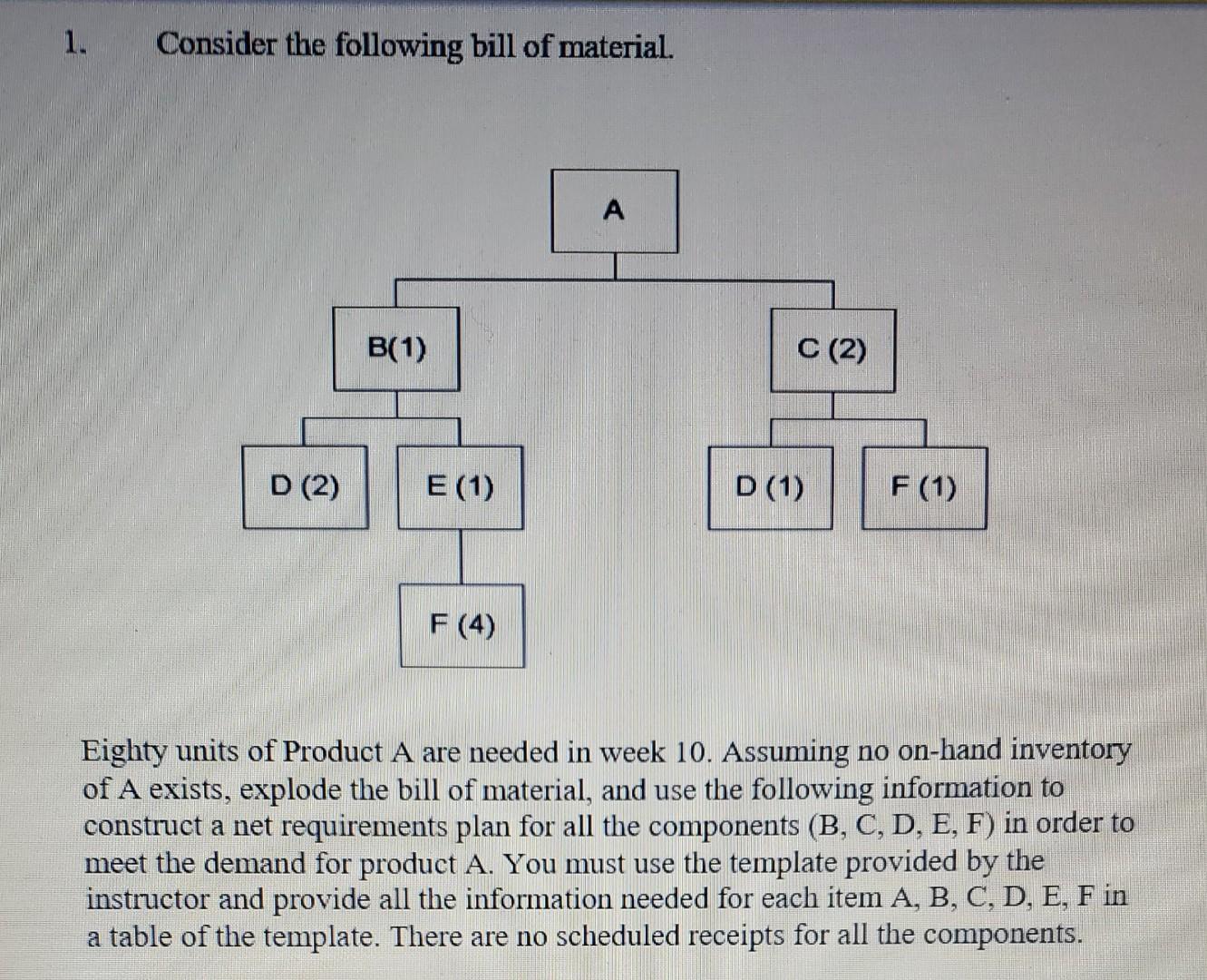 please use blank template to show the answer. 1.