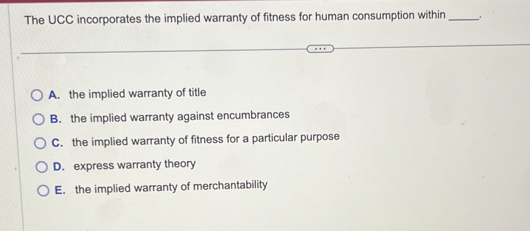The UCC incorporates the implied warranty of