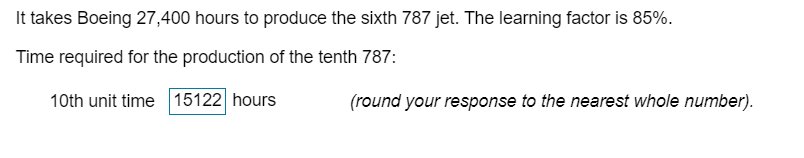 It takes Boeing 27,400 hours to produce the sixth