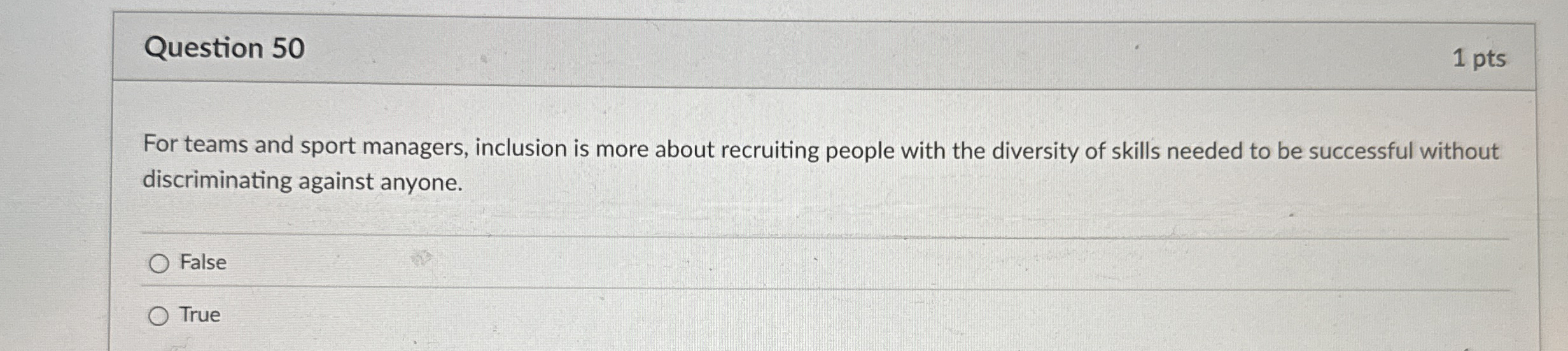 Question 5 0 1 pts For teams and sport managers,