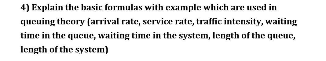 4) Explain the basic formulas with example which