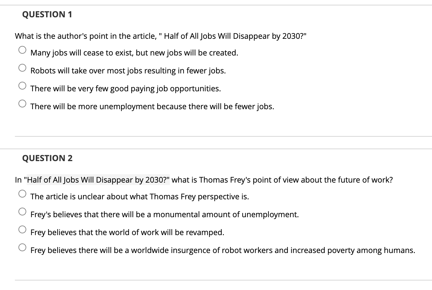 Reading: Read the following article first and