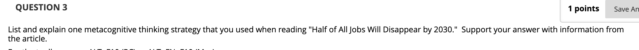 Reading: Read the following article first and