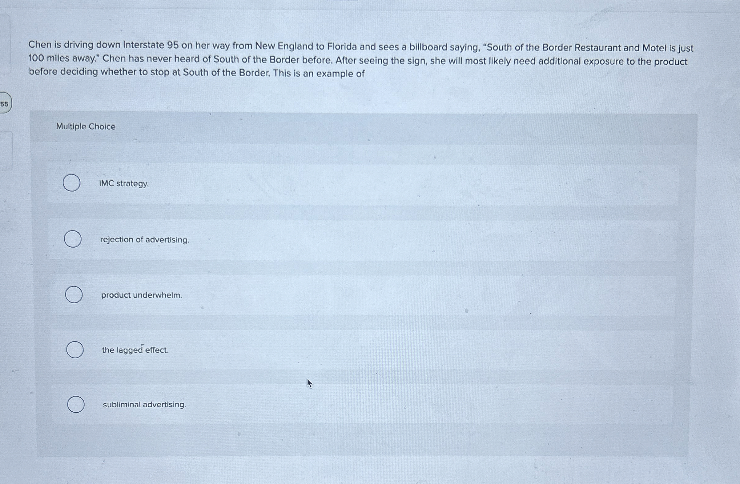 Chen is driving down Interstate 9 5 on her way
