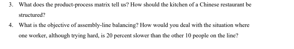 3. What does the product-process matrix tell us?