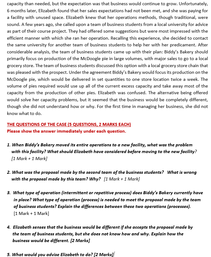 Chapter 3 mainly + other chapters, Biddy's Bakery