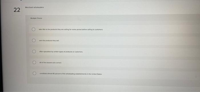 need help on the 5 Selective distribution 21 good