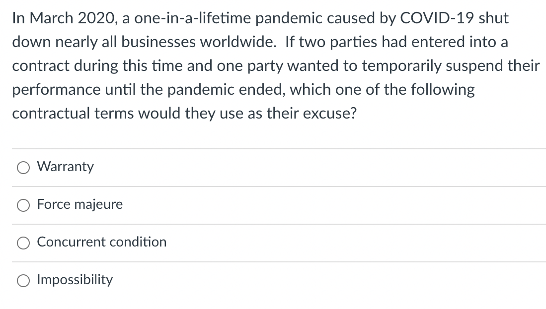 In March 2020, a one-in-a-lifetime pandemic