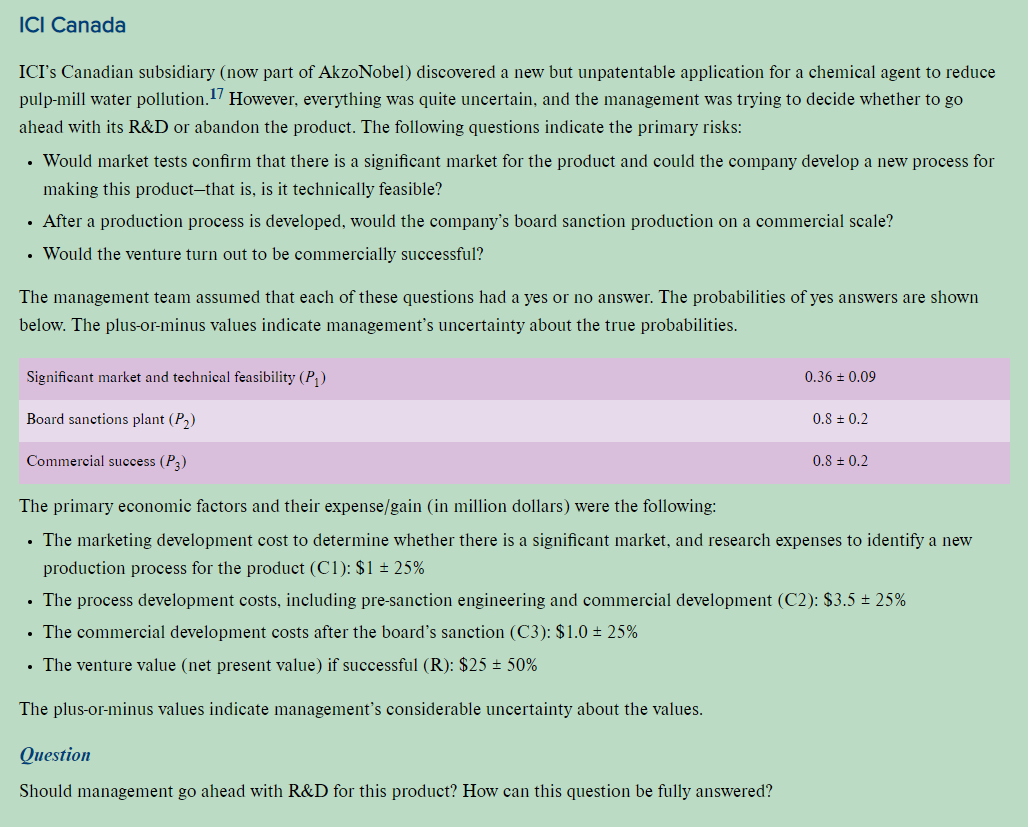 ICI Canada ICI's Canadian subsidiary (now part of