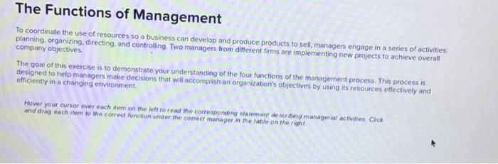 Determine activities and skills(Manager B