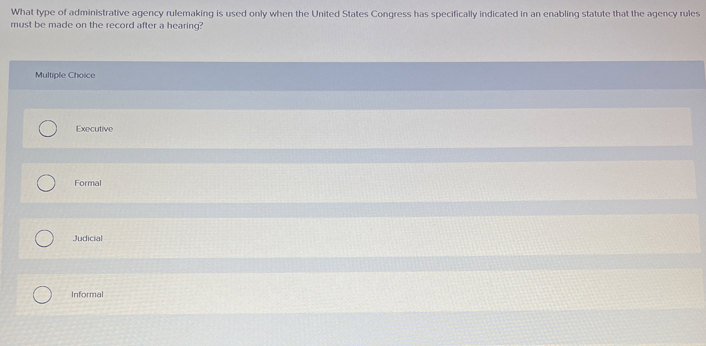 What type of administrative agency rulemaking is