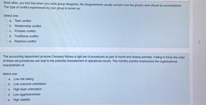 these questions are from ORGB. PLZ answer all the