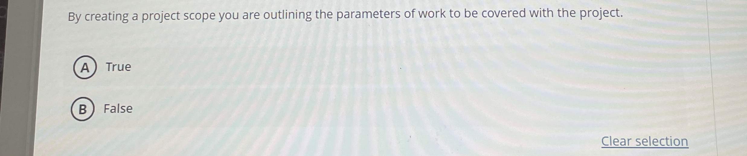 By creating a project scope you are outlining the