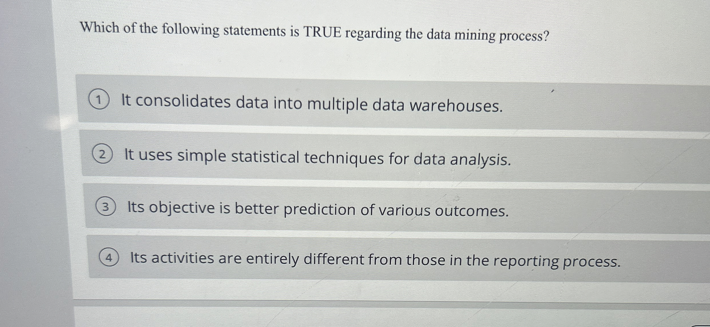 Which of the following statements is TRUE