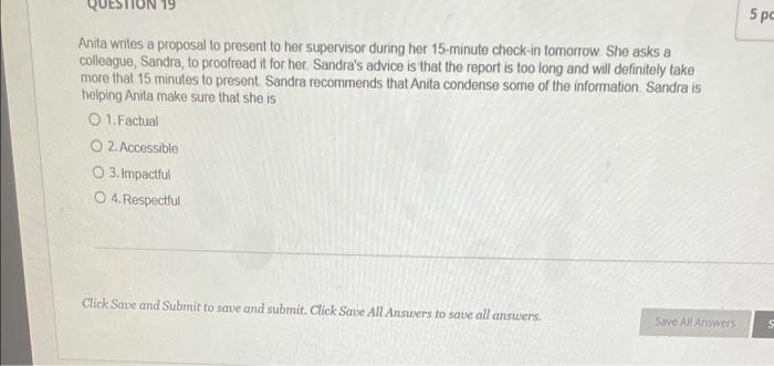 SHION 5 pc Anita writes a proposal to present to