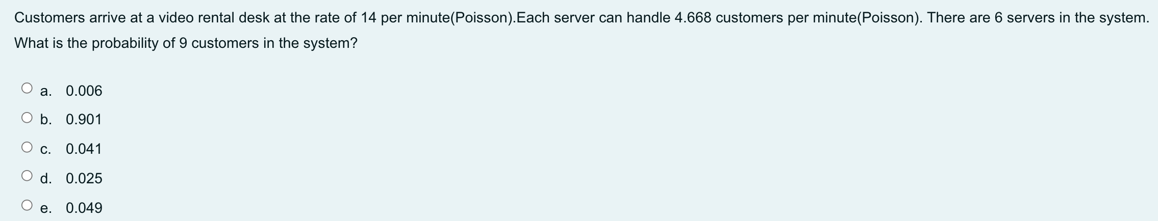 Customers arrive at a video rental desk at the