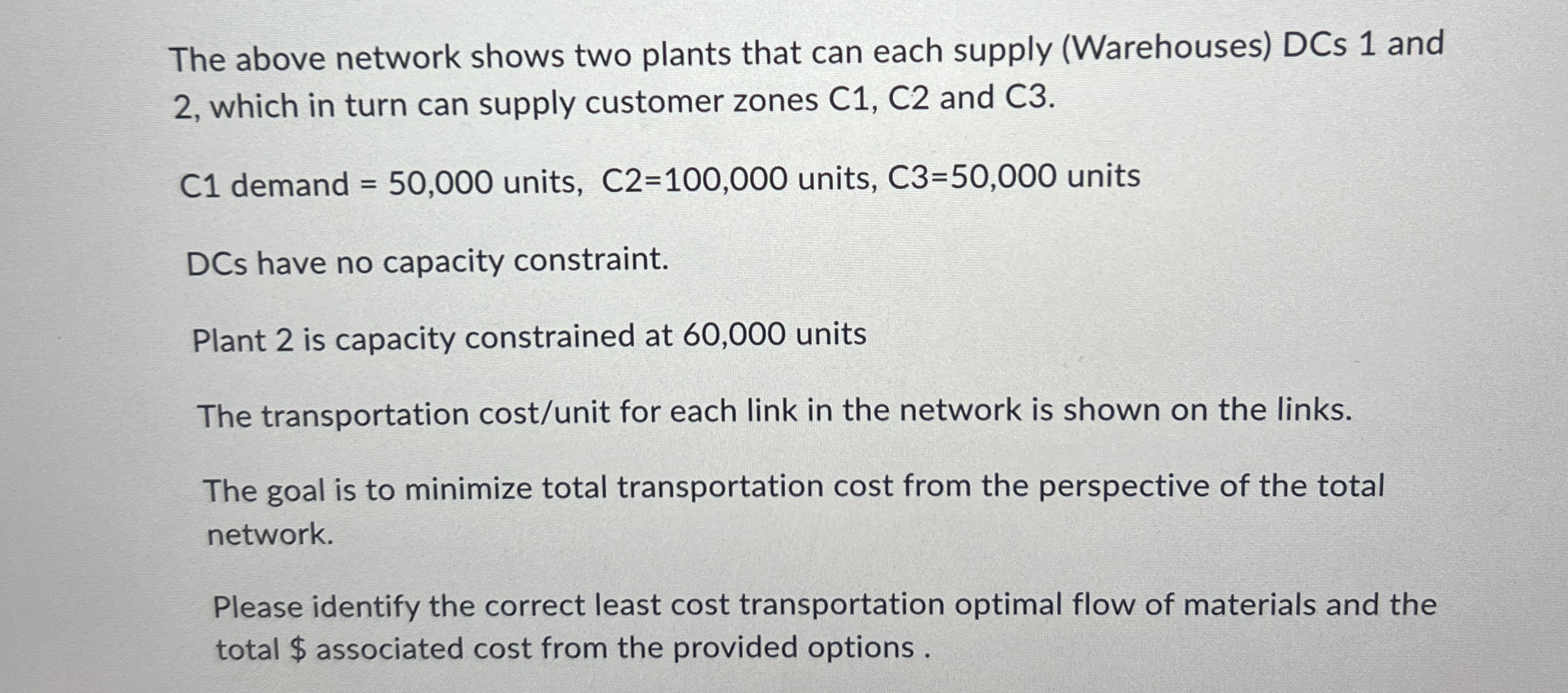 The above network shows two plants that can each