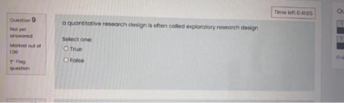 Time left 4105 Q Question 9 a quantitative