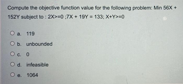 Compute the objective function value for the