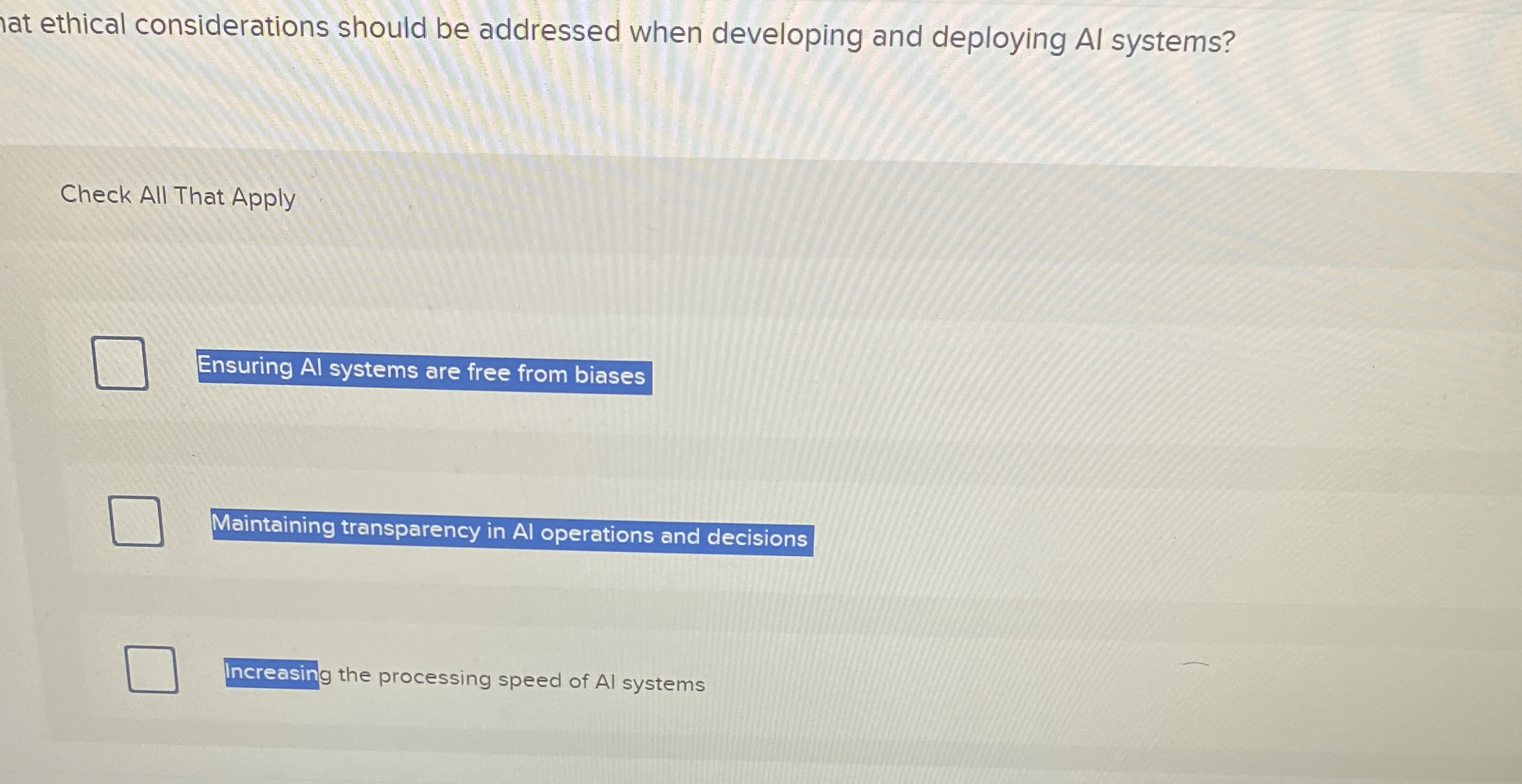 lat ethical considerations should be addressed