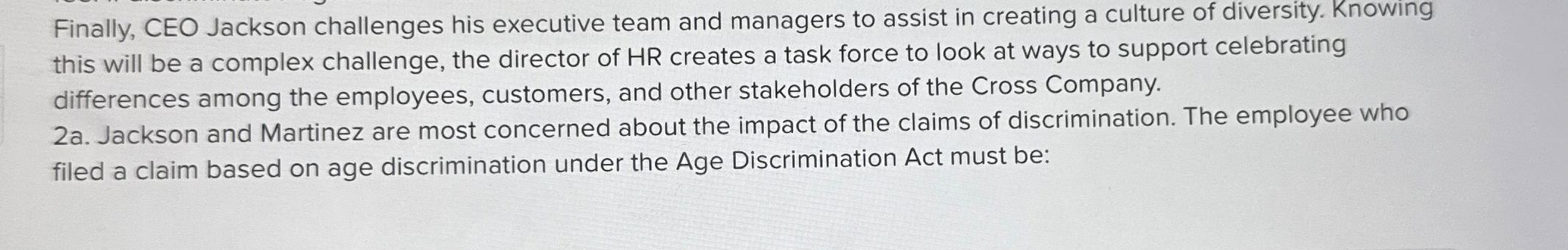 Finally, CEO Jackson challenges his executive