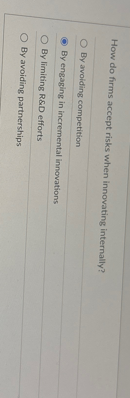 How do firms accept risks when innovating
