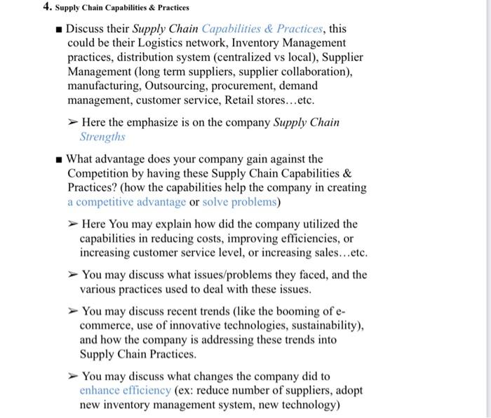 my topic is about AMAZON 4. Supply Chain