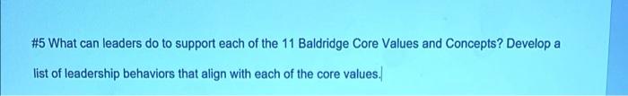 #5 What can leaders do to support each of the 11