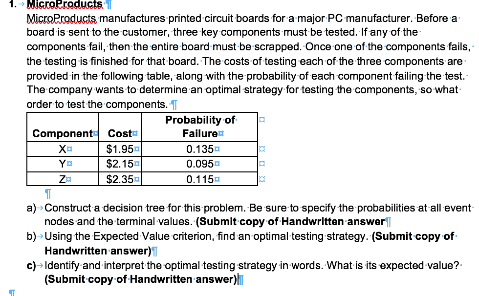 1 . \ ( \ rightarrow \ ) Microproducts