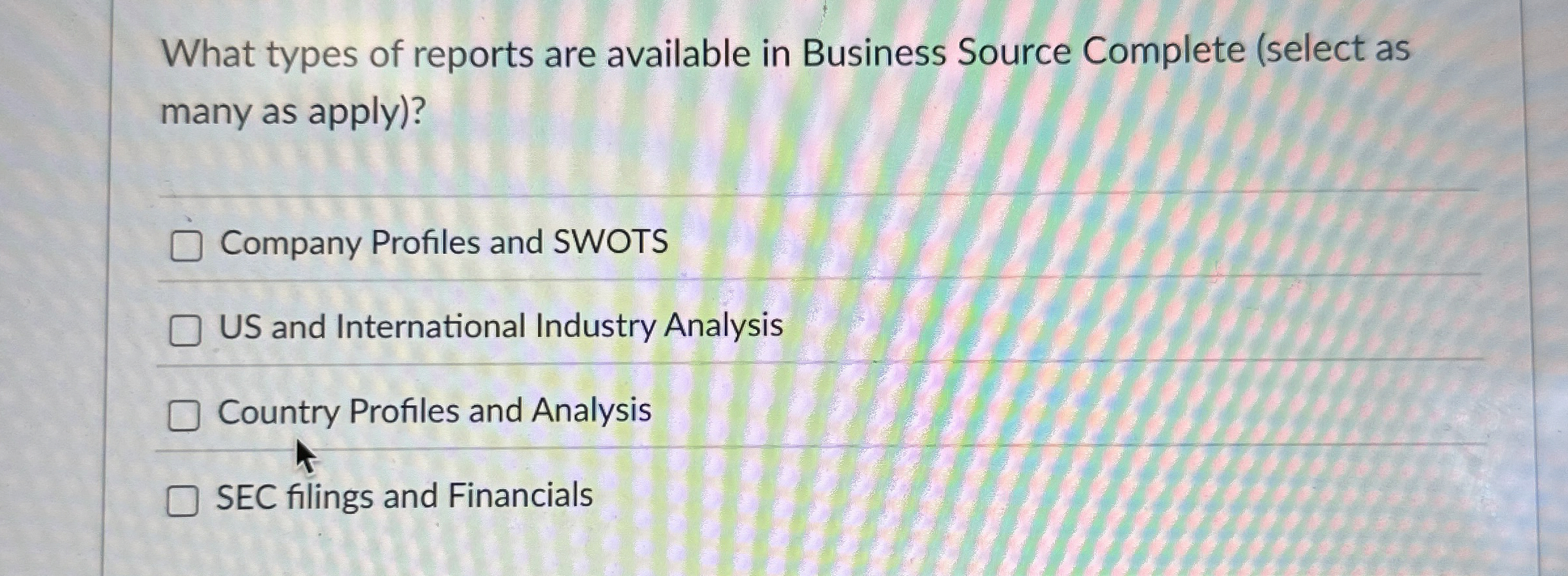 What types of reports are available in Business
