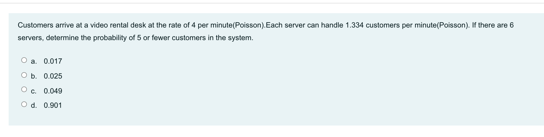 Customers arrive at a video rental desk at the