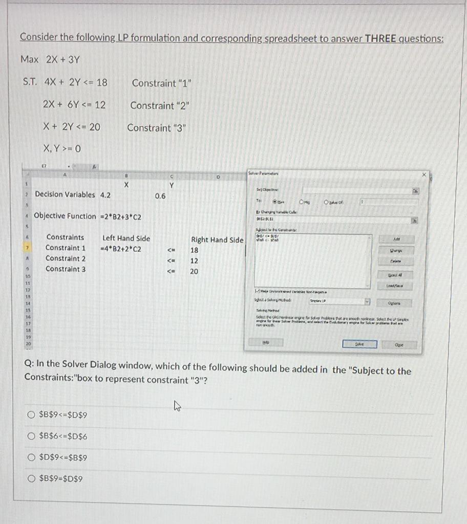 Consider the following LP formulation and