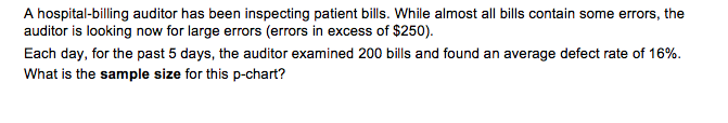 A hospital-billing auditor has been inspecting