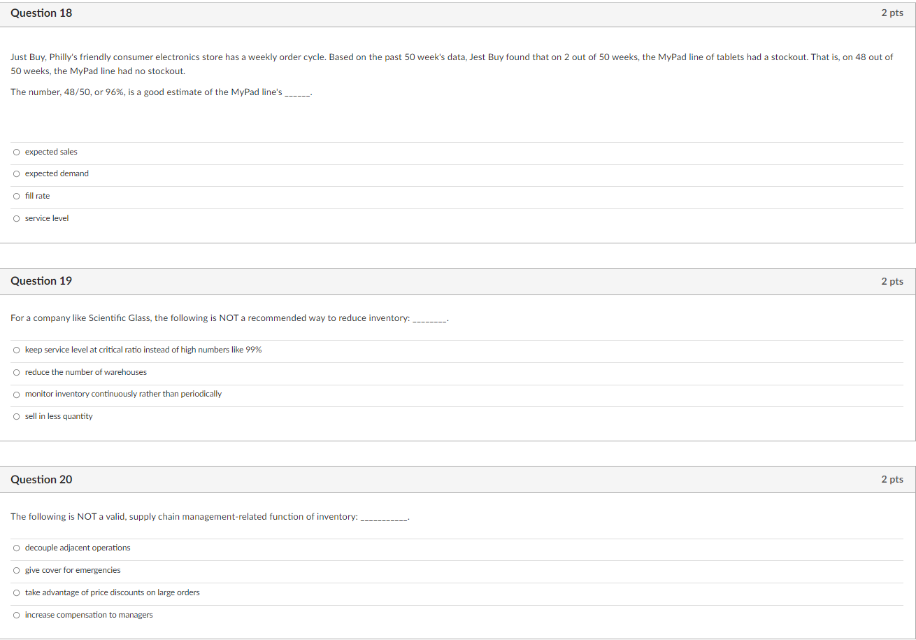 Question 16 2 pts When there is uncertainty