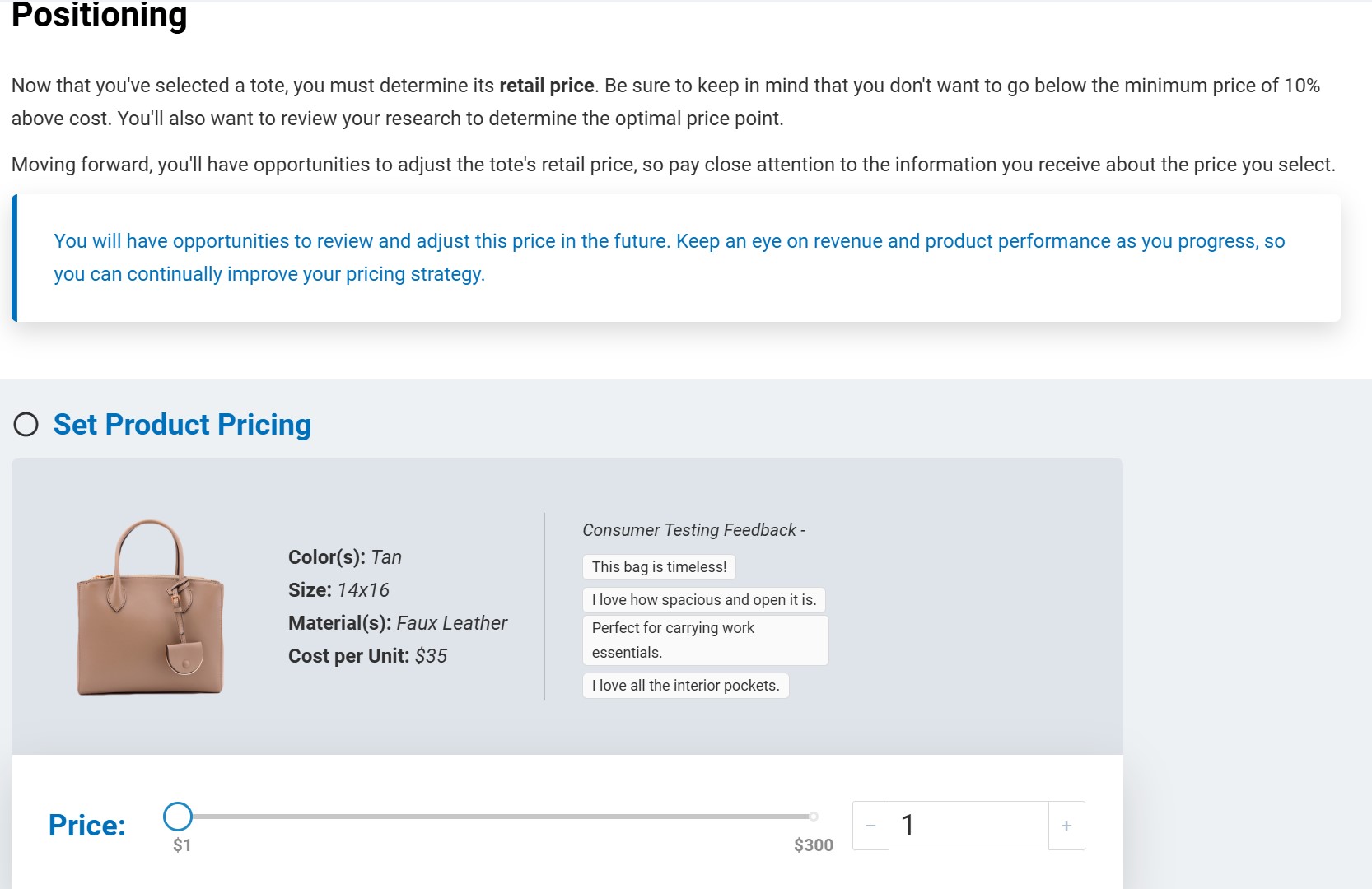 When arriving at a POSITIONING STATEMENT for our