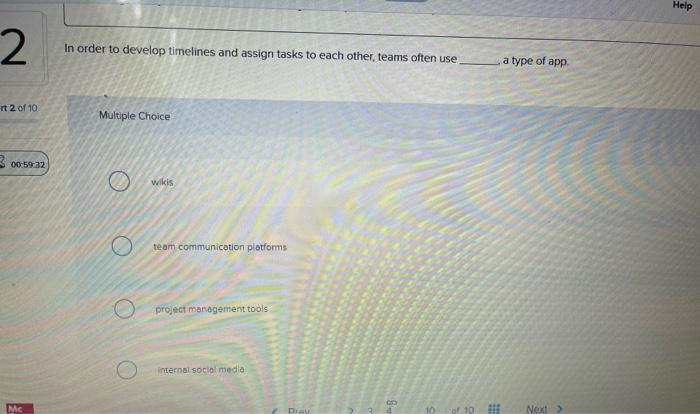 Help 2 In order to develop timelines and assign