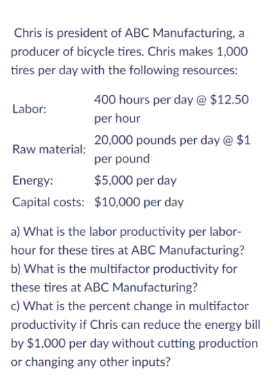 please answer fast Chris is president of ABC