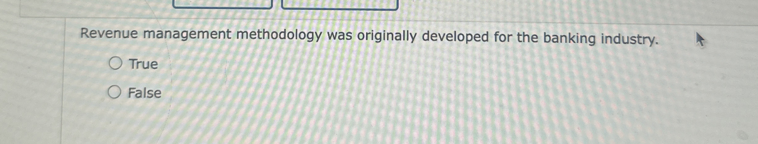 Revenue management methodology was originally