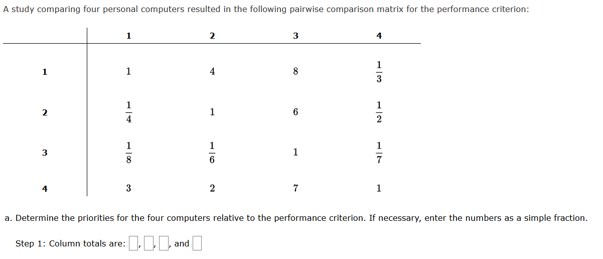 A study comparing four personal computers