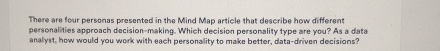 There are feur personas presented in the Mind Map