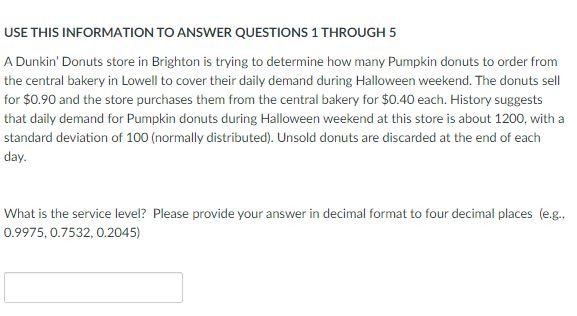 USE THIS INFORMATION TO ANSWER QUESTIONS 1