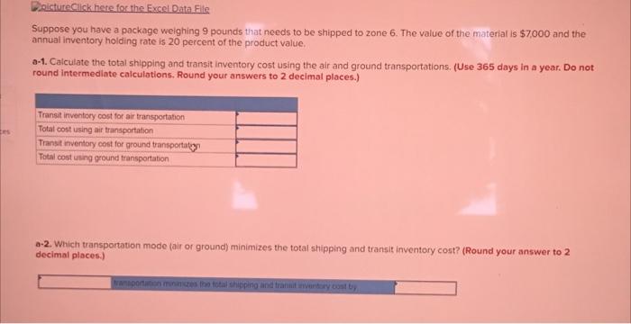 The table below provides shipping rates for