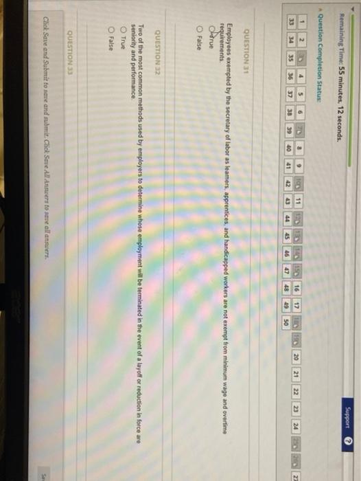 Support Remaining Time: 55 minutes. 12 seconds.