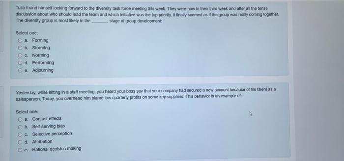 These questions Are from ORGB. please answer all