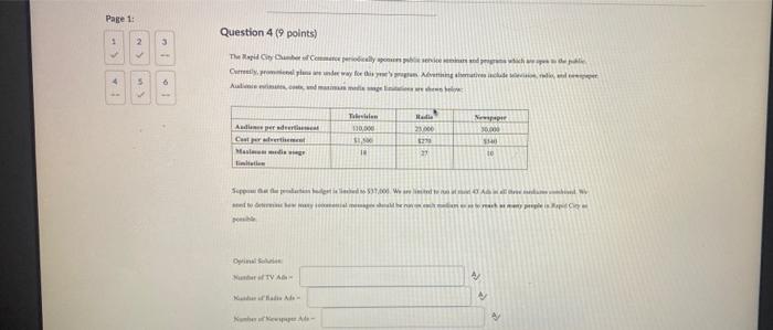 Page 1: Question 4 (9 points) 1 2 3 S The